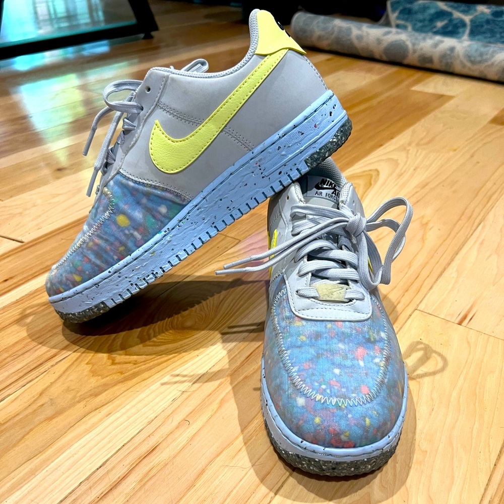 COPY - NIKE (CT1986-001) AIR FORCE 1 LOW RETRO CRATER PLATINUM BLUE LIKE NEW! W…